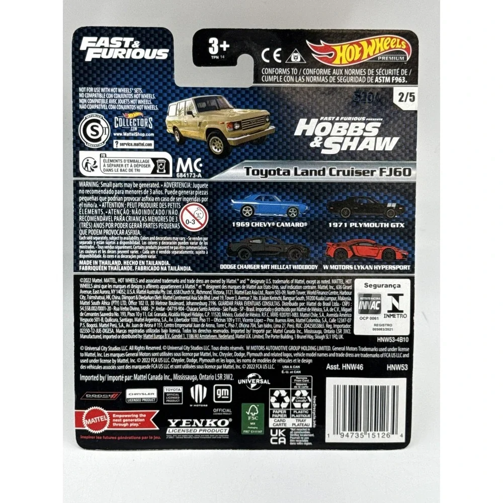 Hot Wheels Premium Fast Land Rover Defender Diecast Car Green Beige Metal Scale